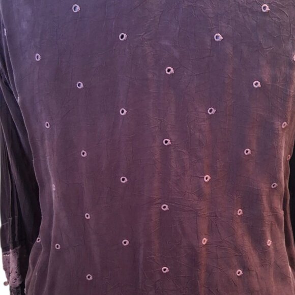 Johnny Was Marron/Burgundy Lace Embroidered Bohemian Top Sz XXL - Picture 6 of 11